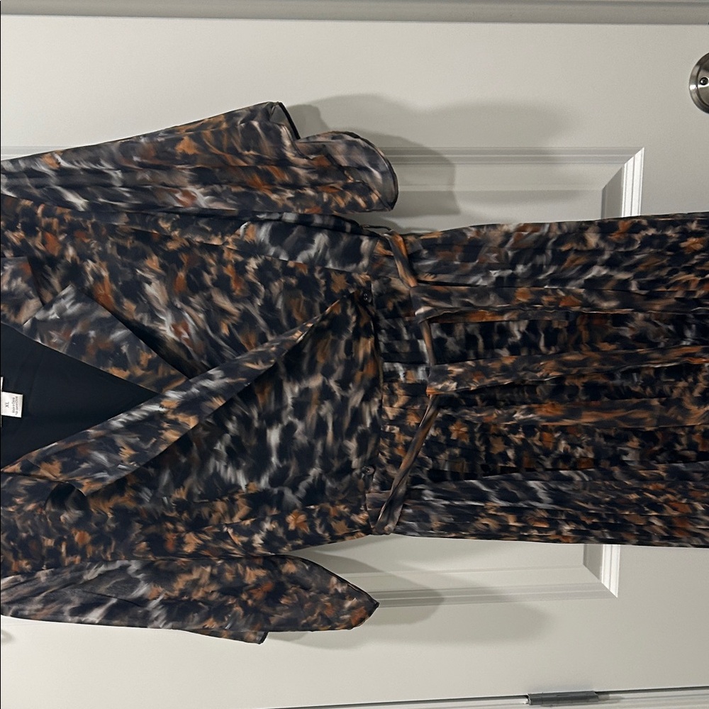 Leopard Print Blazer and Pants Set